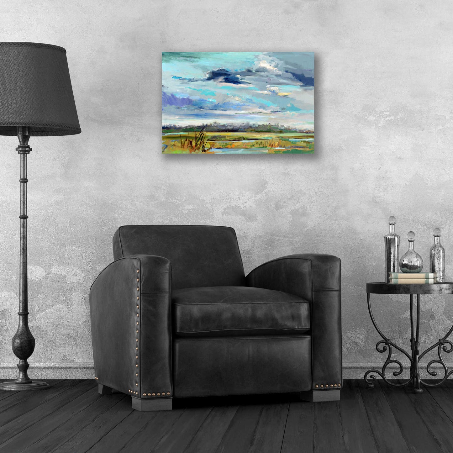 Epic Art 'Marsh Skies' by Carol Hallock, Acrylic Glass Wall Art,24x16