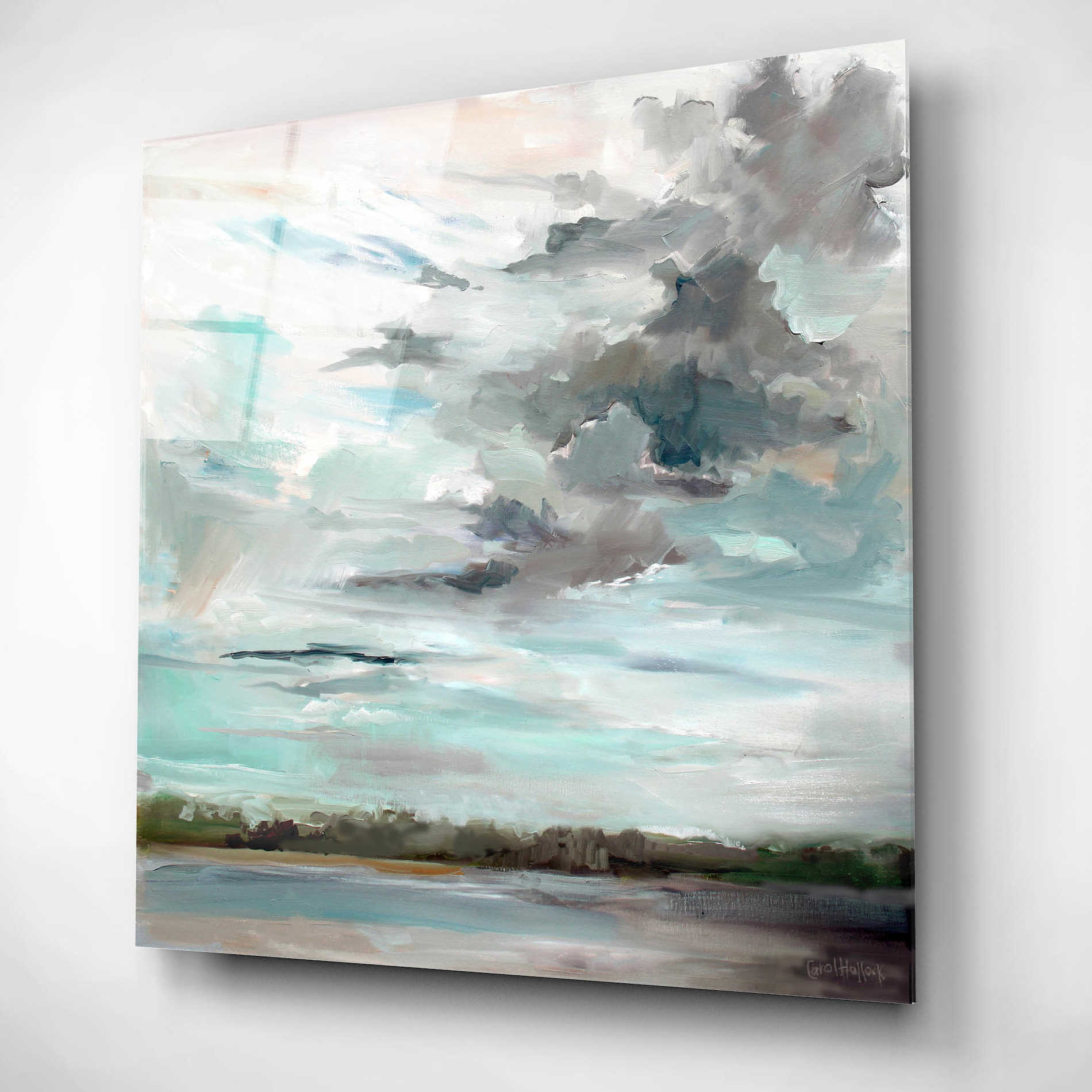 Epic Art 'Cloudy Days Don't Get Me Down' by Carol Hallock, Acrylic Glass Wall Art,12x12