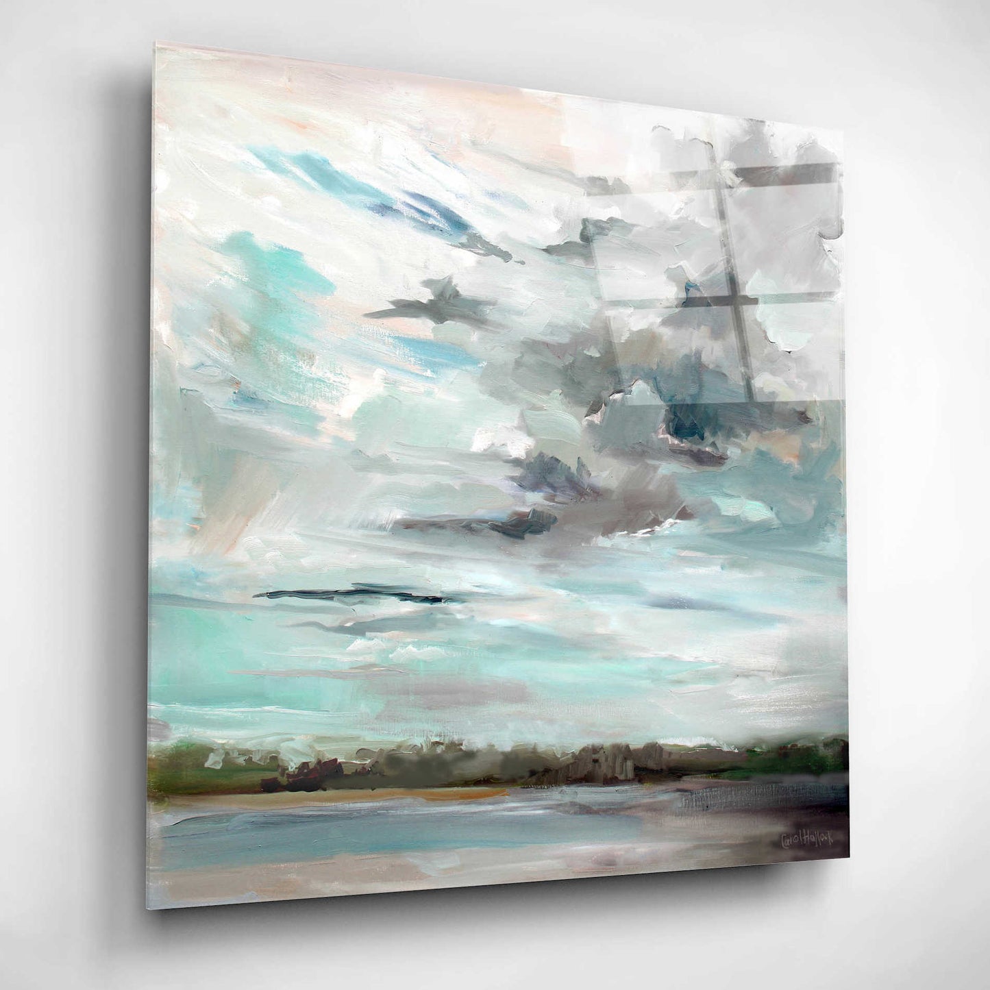 Epic Art 'Cloudy Days Don't Get Me Down' by Carol Hallock, Acrylic Glass Wall Art,12x12