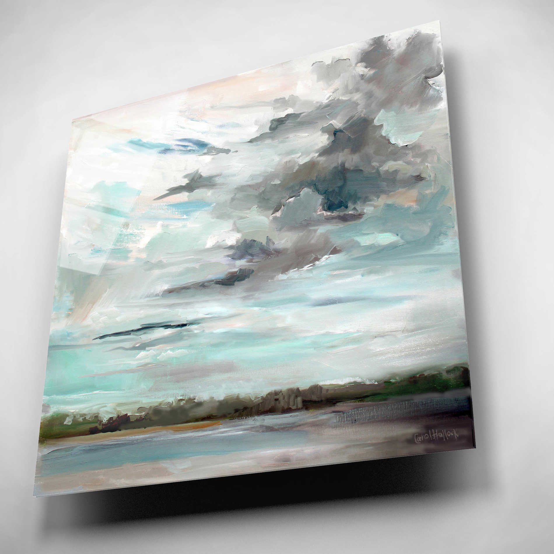 Epic Art 'Cloudy Days Don't Get Me Down' by Carol Hallock, Acrylic Glass Wall Art,12x12