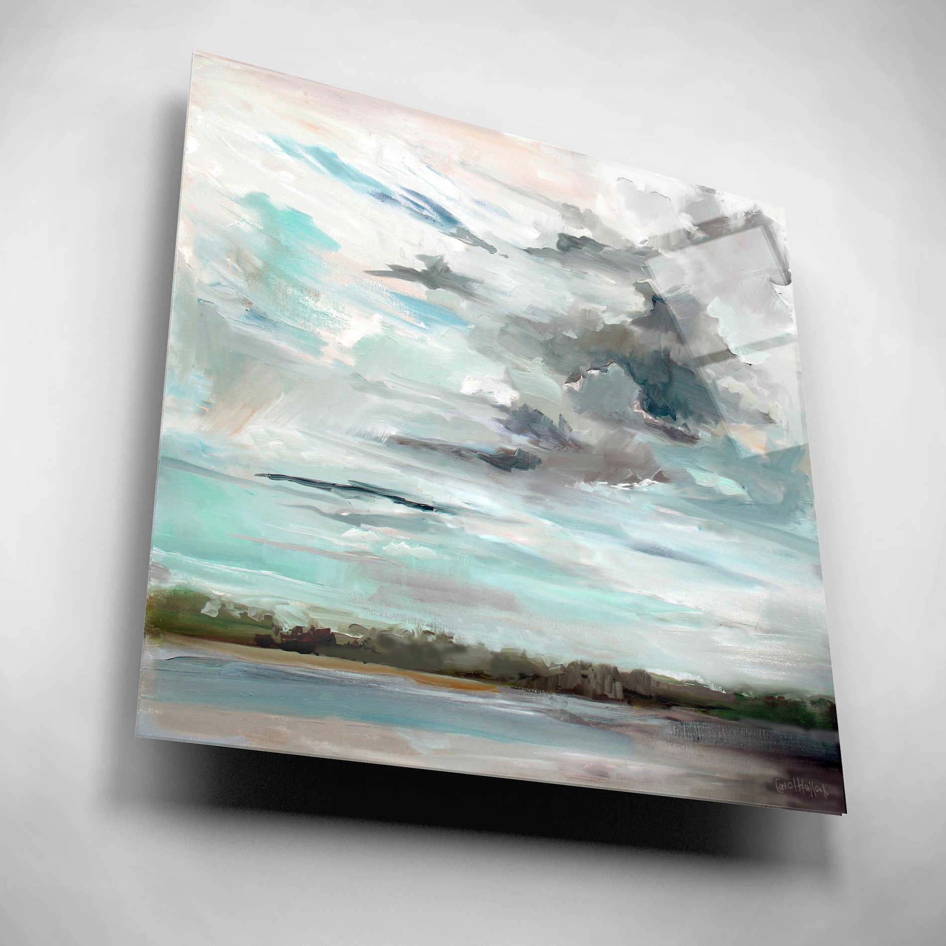 Epic Art 'Cloudy Days Don't Get Me Down' by Carol Hallock, Acrylic Glass Wall Art,12x12