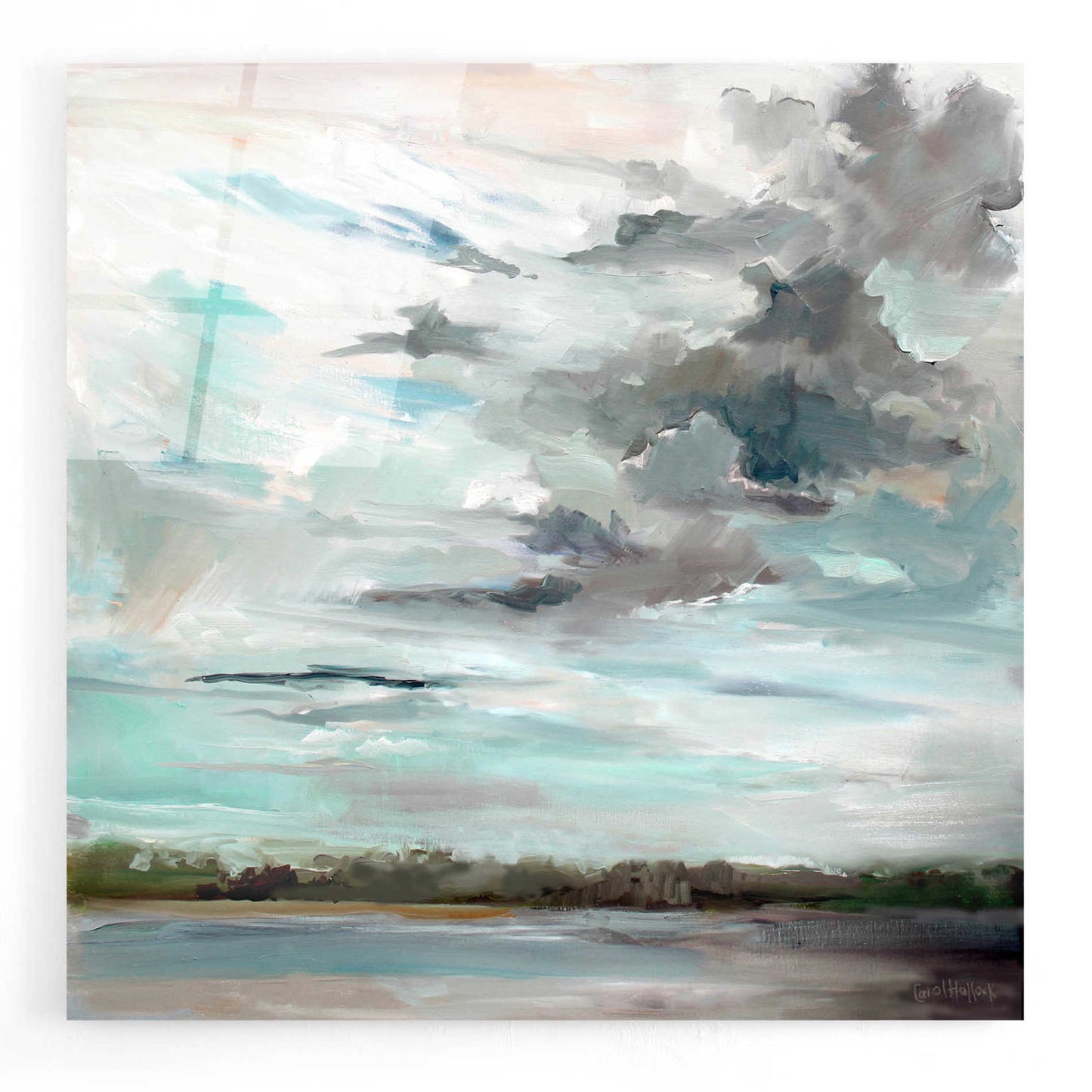 Epic Art 'Cloudy Days Don't Get Me Down' by Carol Hallock, Acrylic Glass Wall Art,12x12