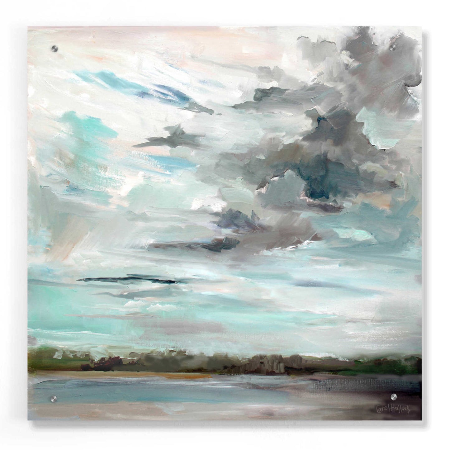 Epic Art 'Cloudy Days Don't Get Me Down' by Carol Hallock, Acrylic Glass Wall Art,24x24