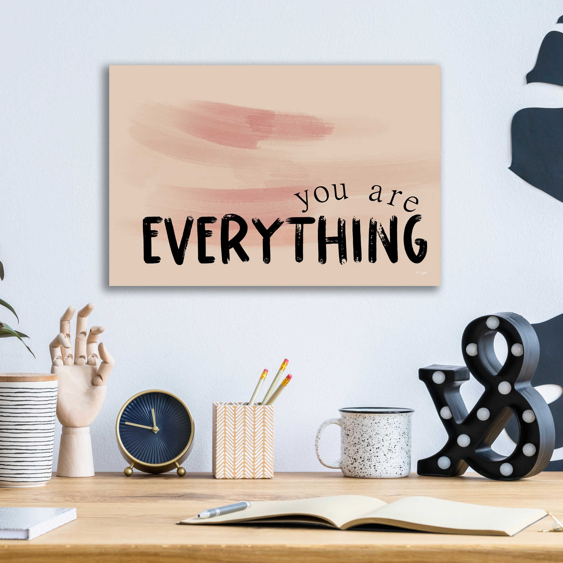 Epic Art 'You Are Everything' by Jaxn Blvd, Acrylic Glass Wall Art,16x12