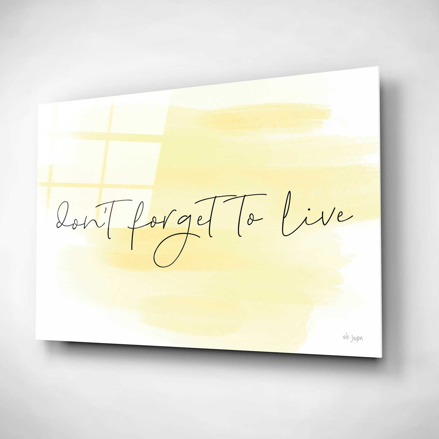 Epic Art 'Don't Forget to Live' by Jaxn Blvd, Acrylic Glass Wall Art,16x12