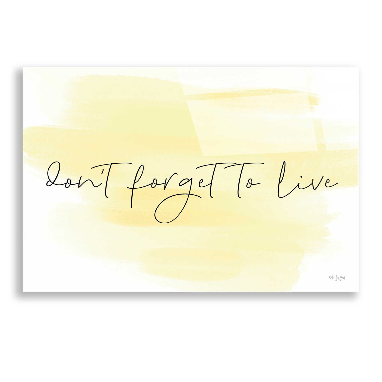 Epic Art 'Don't Forget to Live' by Jaxn Blvd, Acrylic Glass Wall Art,24x16