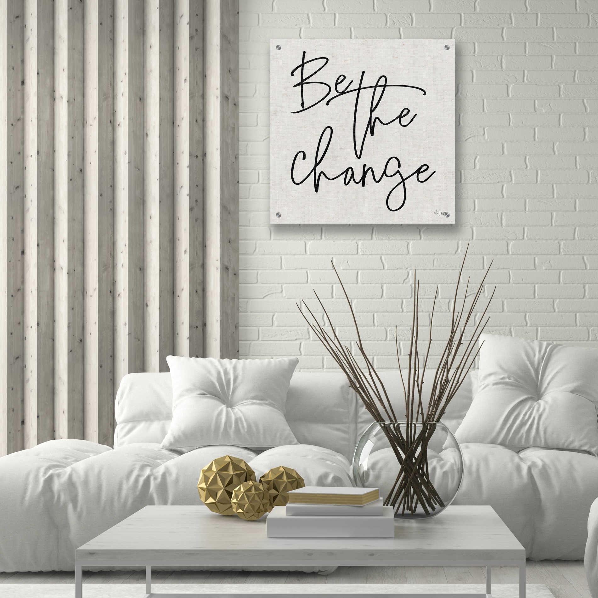 Epic Art 'Be the Change' by Jaxn Blvd, Acrylic Glass Wall Art,24x24