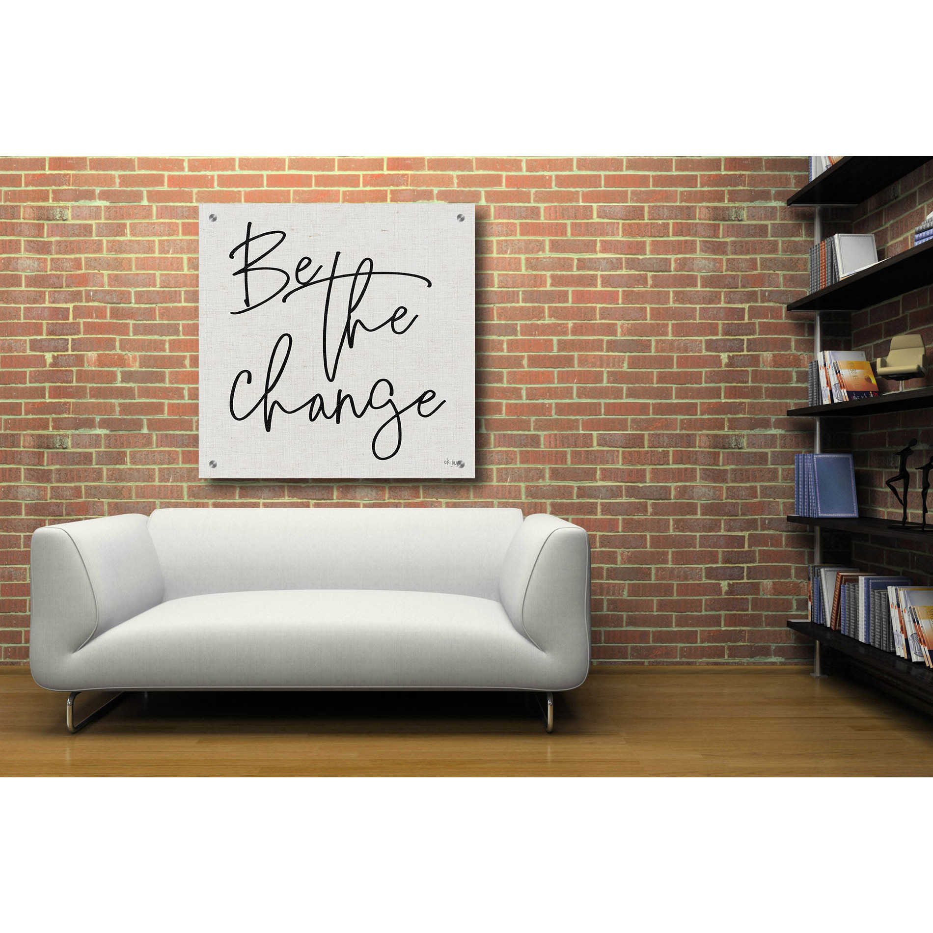 Epic Art 'Be the Change' by Jaxn Blvd, Acrylic Glass Wall Art,36x36