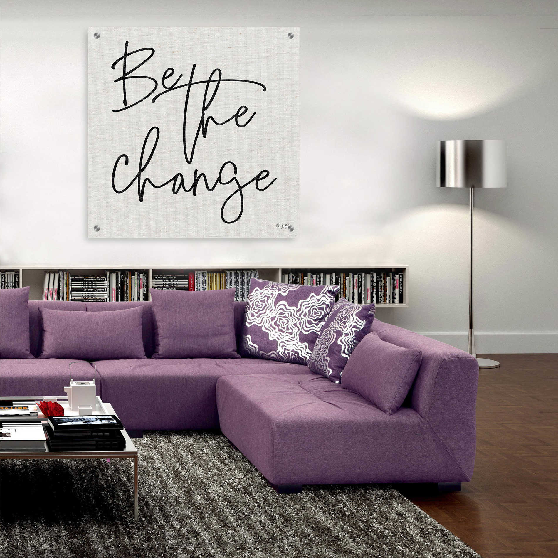 Epic Art 'Be the Change' by Jaxn Blvd, Acrylic Glass Wall Art,36x36