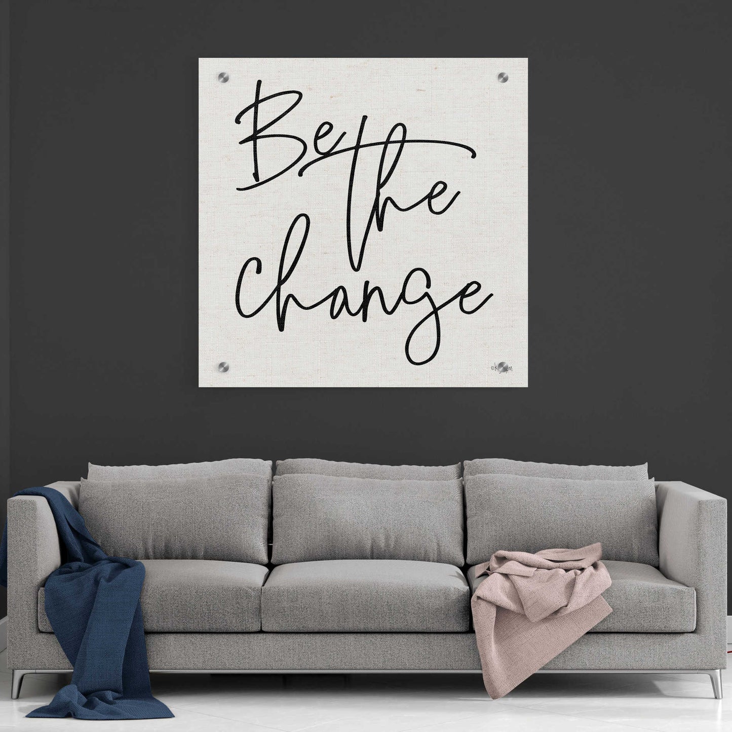 Epic Art 'Be the Change' by Jaxn Blvd, Acrylic Glass Wall Art,36x36