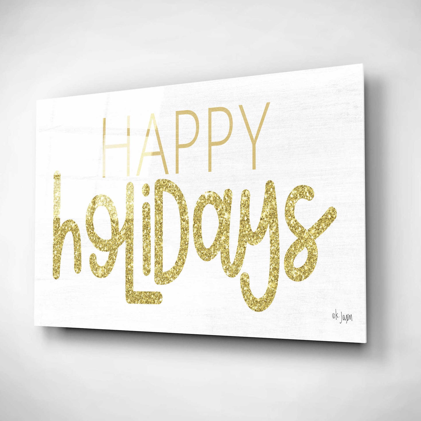 Epic Art 'Happy Holidays' by Jaxn Blvd, Acrylic Glass Wall Art,16x12