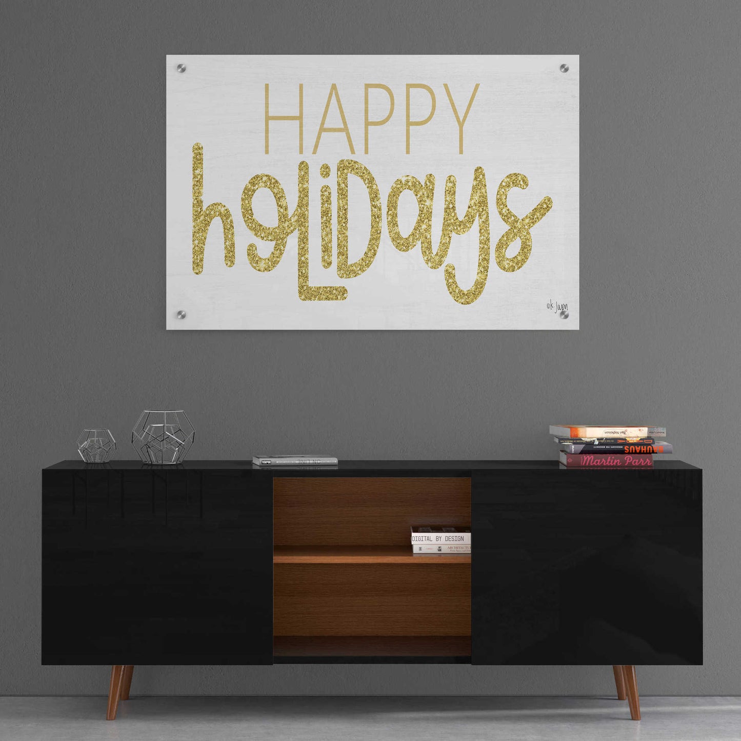 Epic Art 'Happy Holidays' by Jaxn Blvd, Acrylic Glass Wall Art,36x24