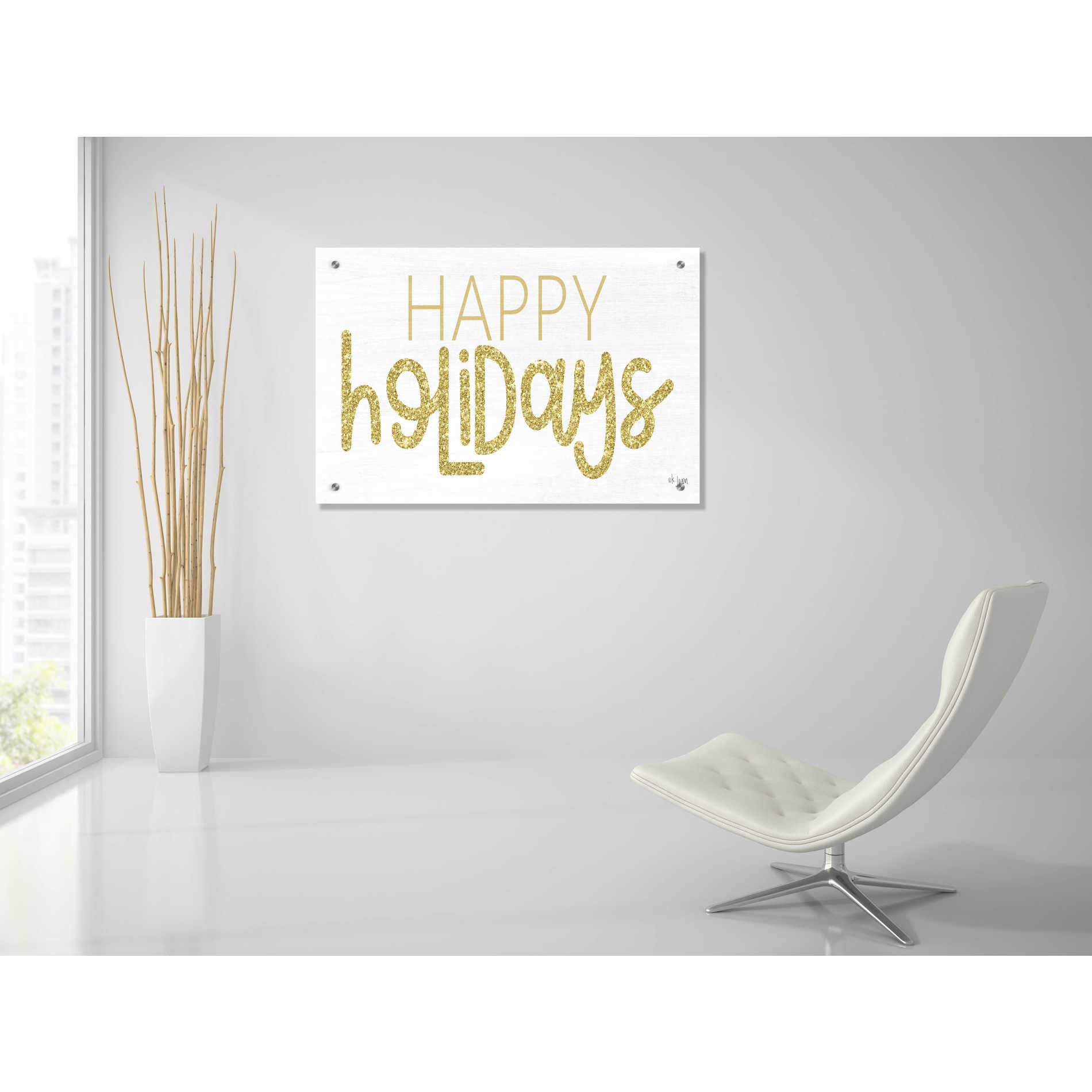 Epic Art 'Happy Holidays' by Jaxn Blvd, Acrylic Glass Wall Art,36x24