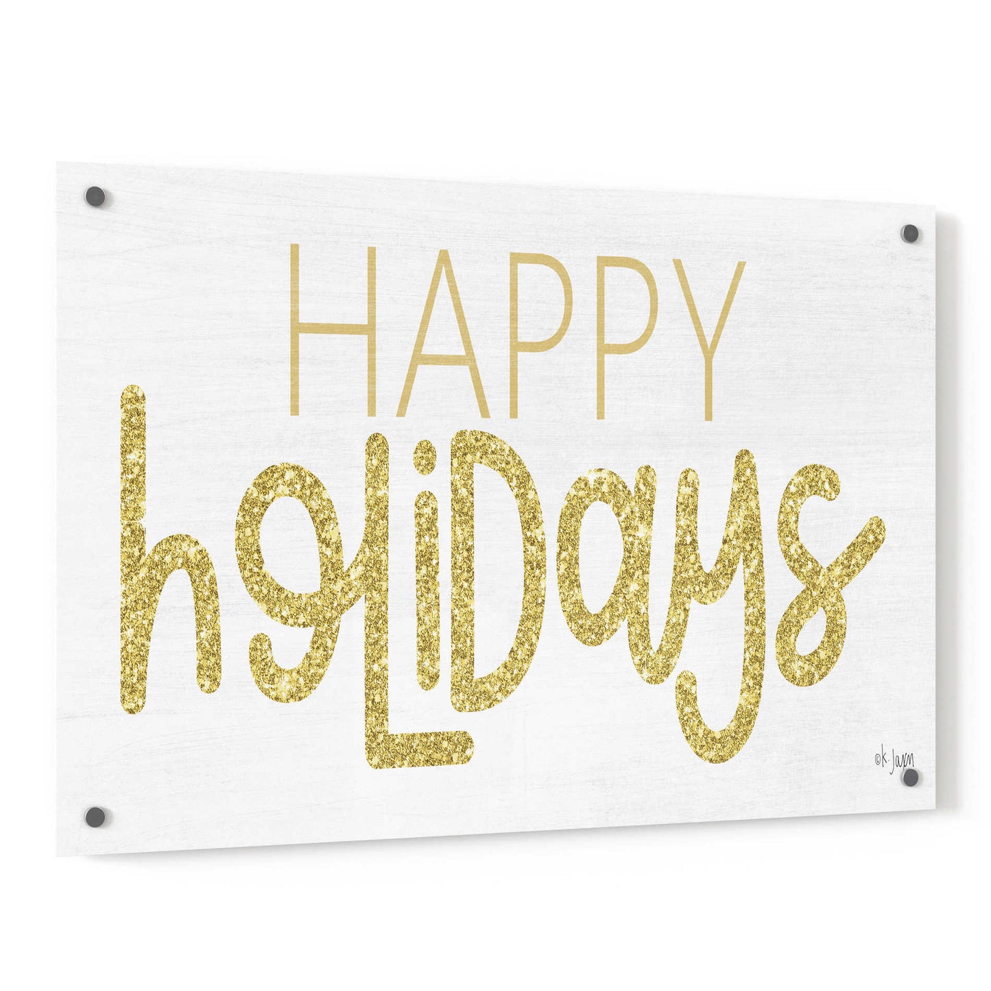 Epic Art 'Happy Holidays' by Jaxn Blvd, Acrylic Glass Wall Art,36x24