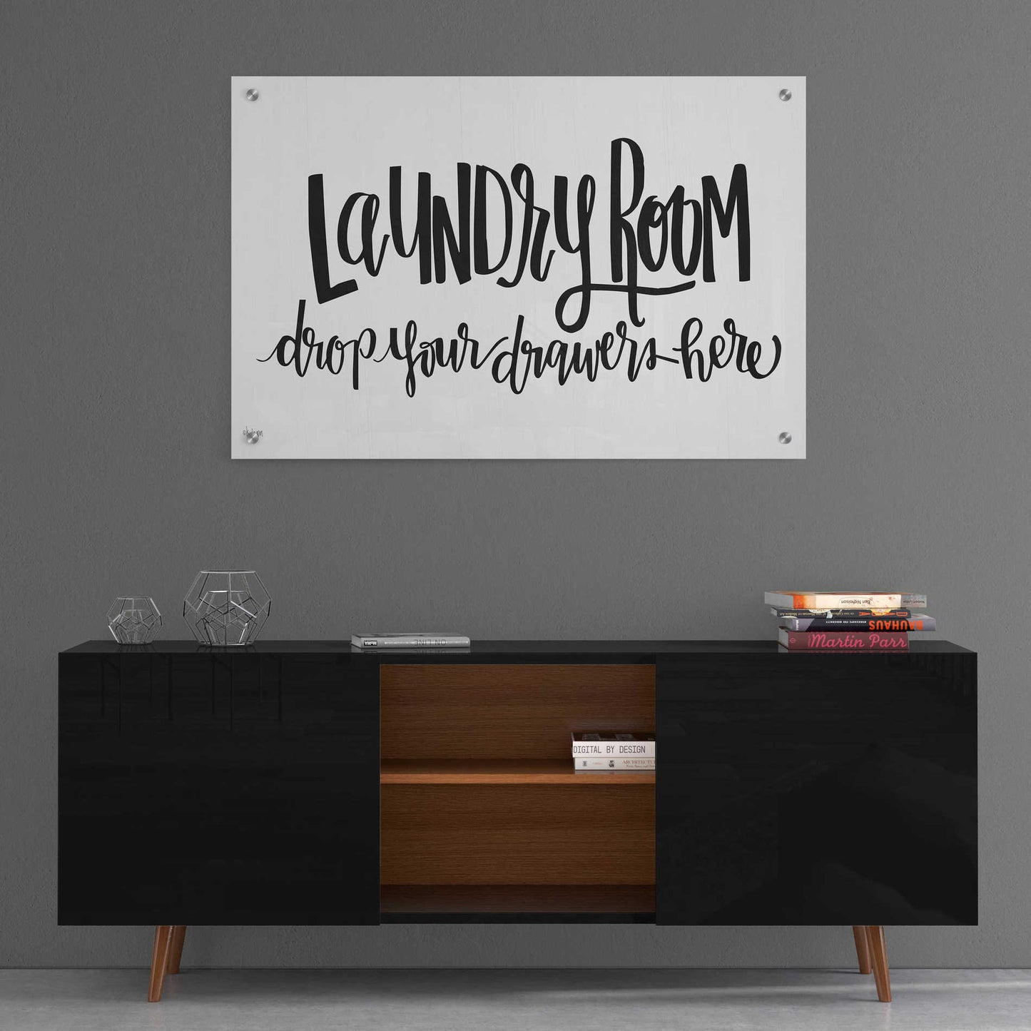 Epic Art 'Laundry Room Drop Your Drawers' by Jaxn Blvd, Acrylic Glass Wall Art,36x24