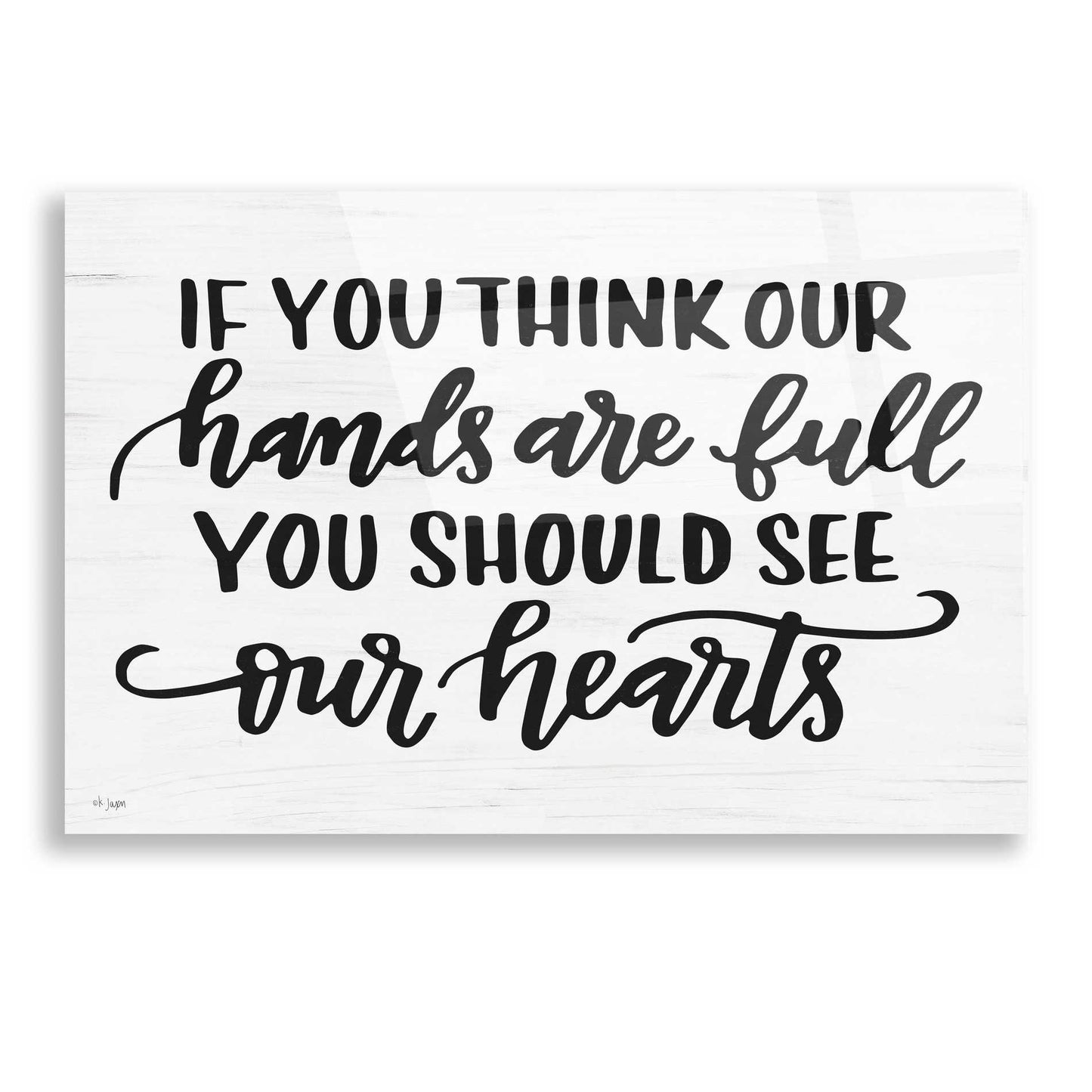 Epic Art 'Our Hearts' by Jaxn Blvd, Acrylic Glass Wall Art,16x12