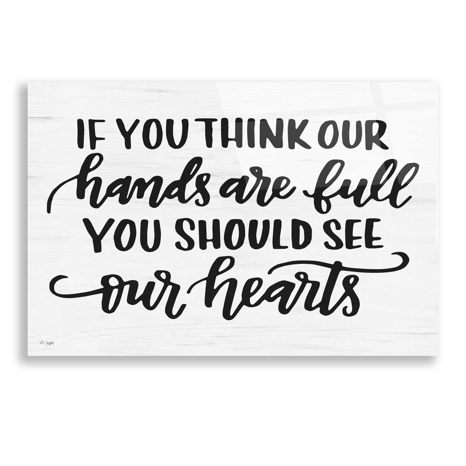 Epic Art 'Our Hearts' by Jaxn Blvd, Acrylic Glass Wall Art,24x16