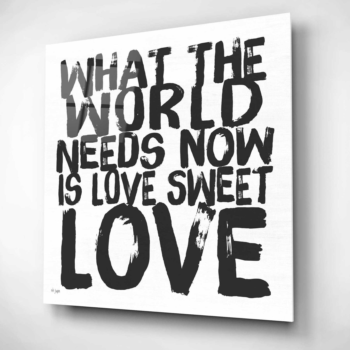 Epic Art 'Love Sweet Love' by Jaxn Blvd, Acrylic Glass Wall Art,12x12