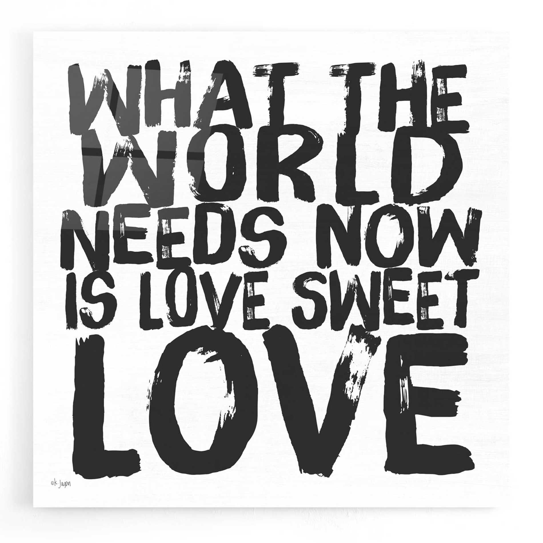 Epic Art 'Love Sweet Love' by Jaxn Blvd, Acrylic Glass Wall Art,12x12