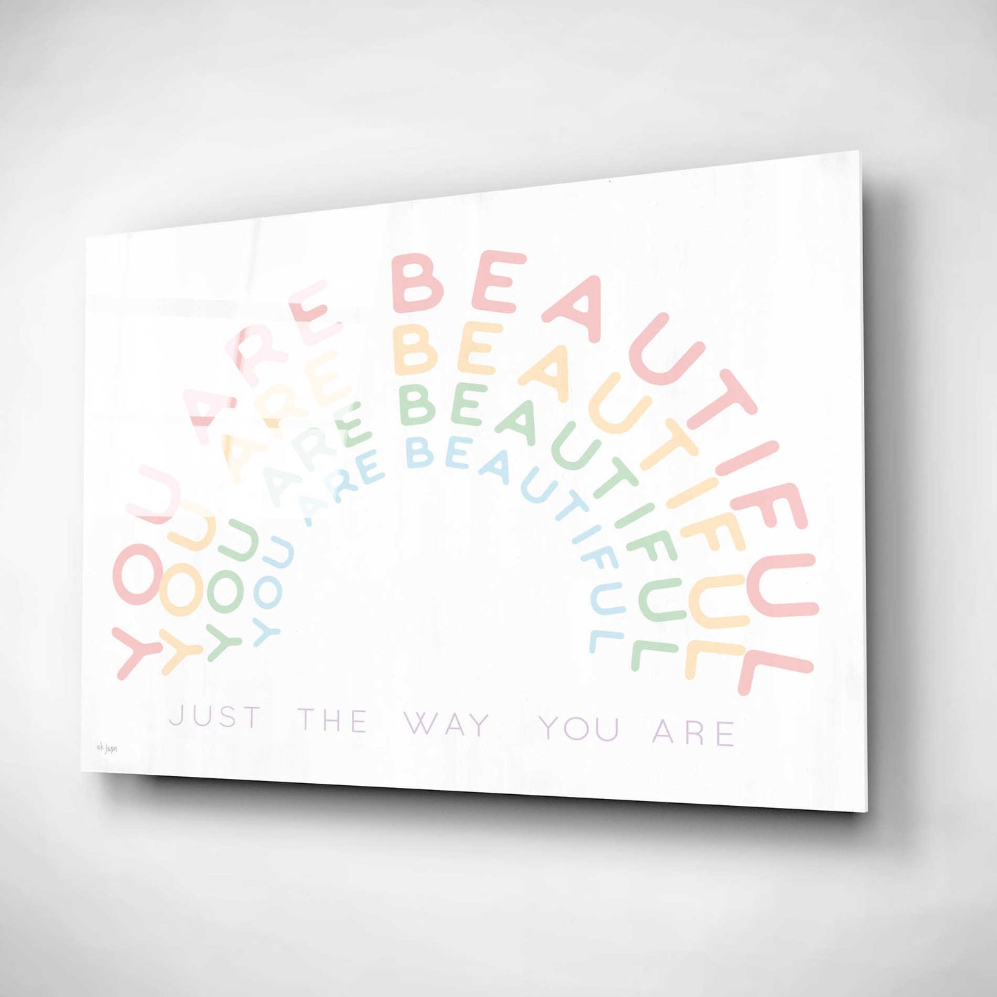 Epic Art 'You Are Beautiful' by Jaxn Blvd, Acrylic Glass Wall Art,16x12