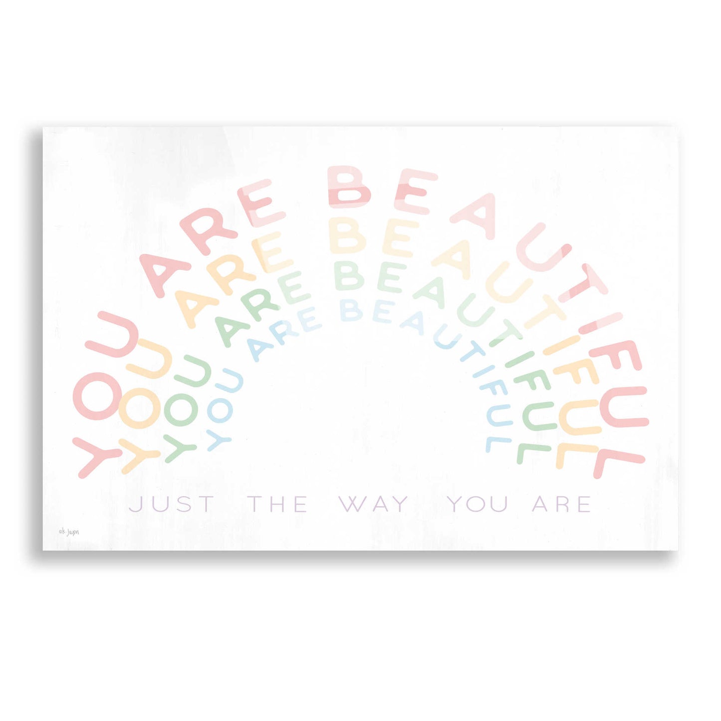 Epic Art 'You Are Beautiful' by Jaxn Blvd, Acrylic Glass Wall Art,16x12