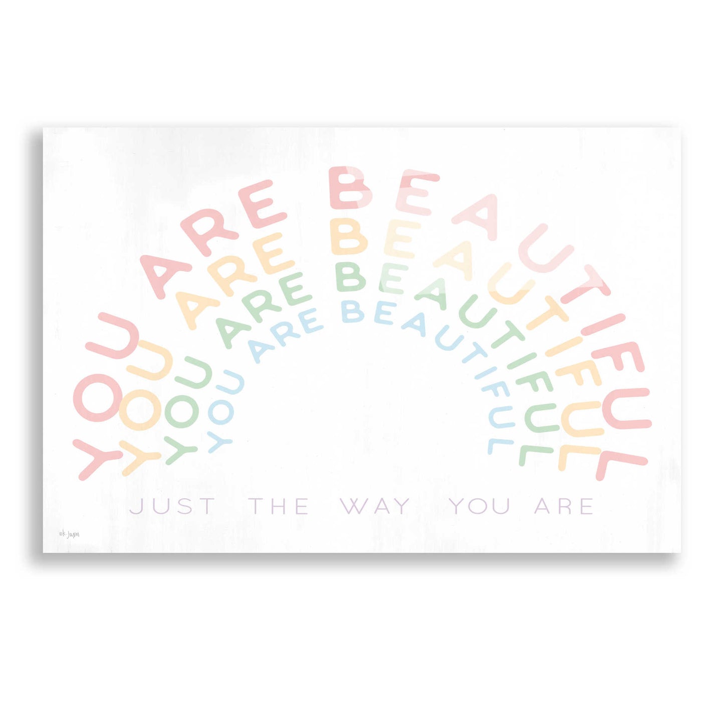 Epic Art 'You Are Beautiful' by Jaxn Blvd, Acrylic Glass Wall Art,24x16