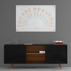 Epic Art 'You Are Beautiful' by Jaxn Blvd, Acrylic Glass Wall Art,36x24