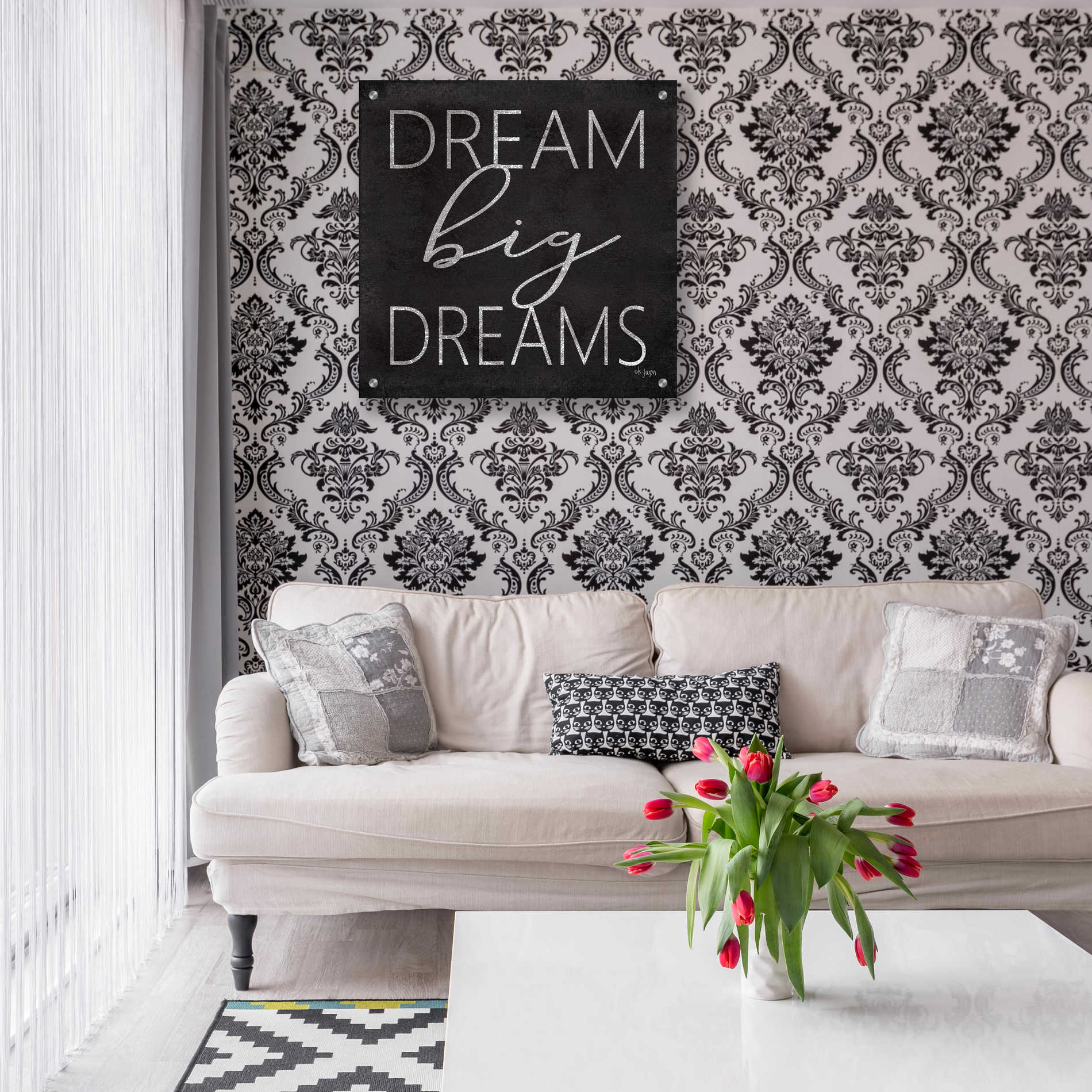 Epic Art 'Dream Big Dreams' by Jaxn Blvd, Acrylic Glass Wall Art,24x24