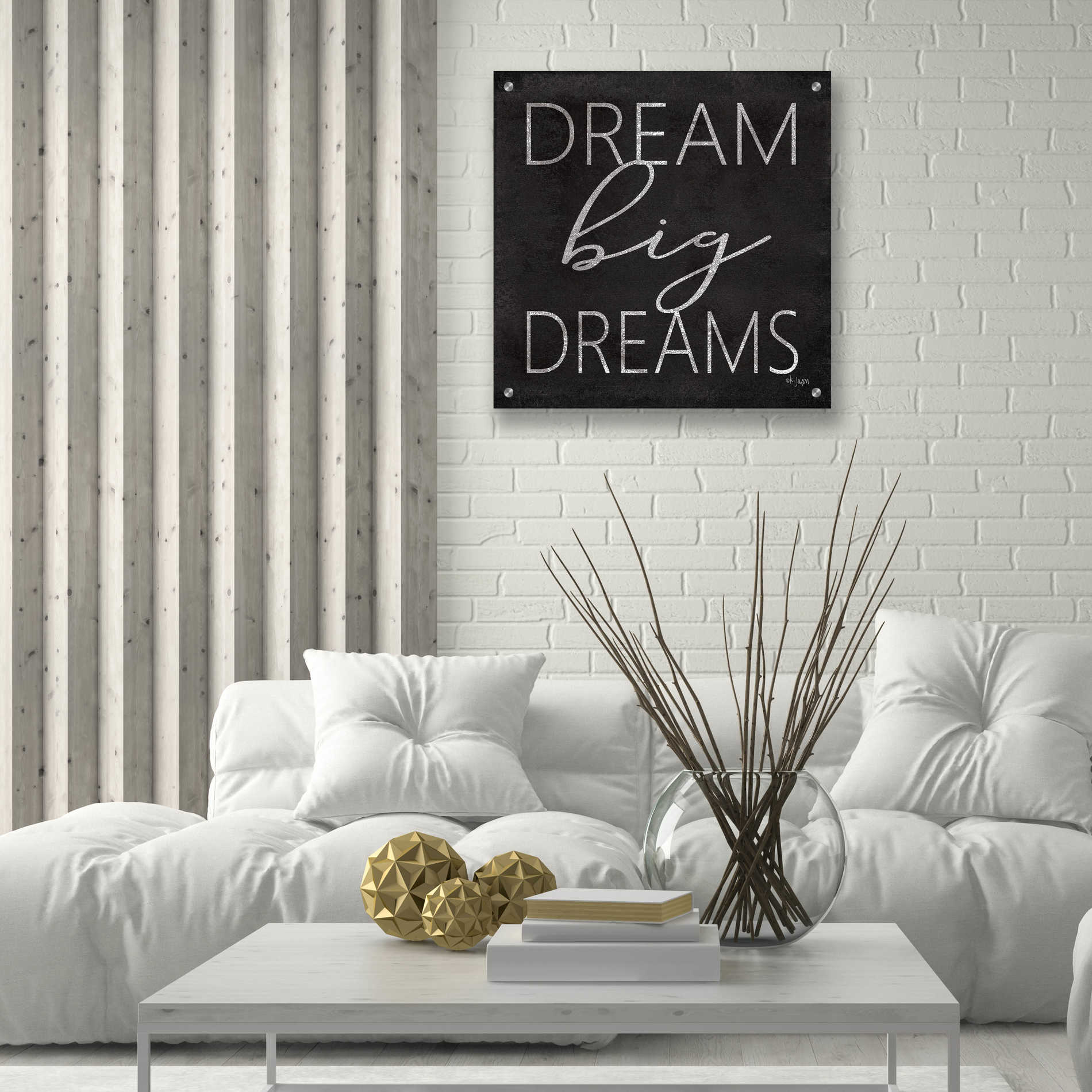 Epic Art 'Dream Big Dreams' by Jaxn Blvd, Acrylic Glass Wall Art,24x24