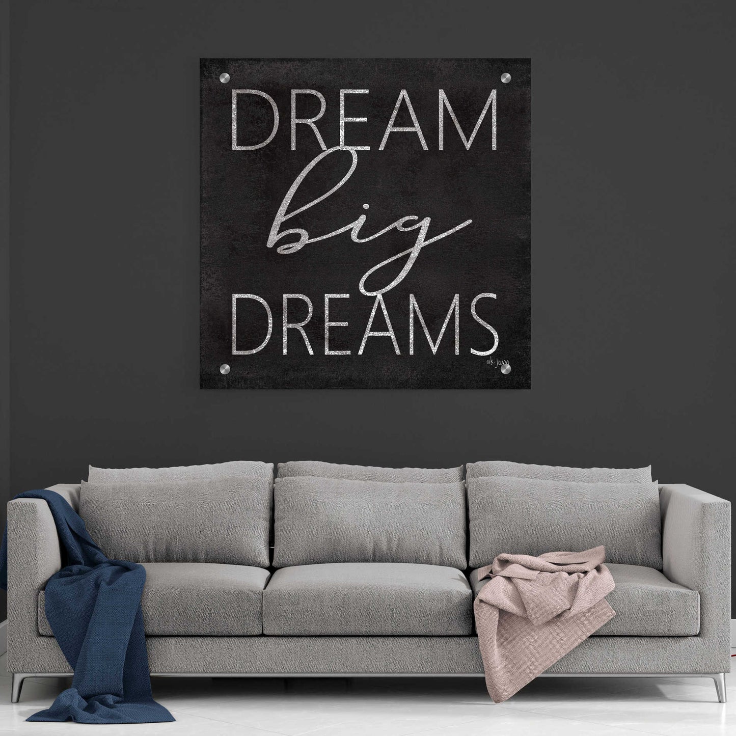 Epic Art 'Dream Big Dreams' by Jaxn Blvd, Acrylic Glass Wall Art,36x36