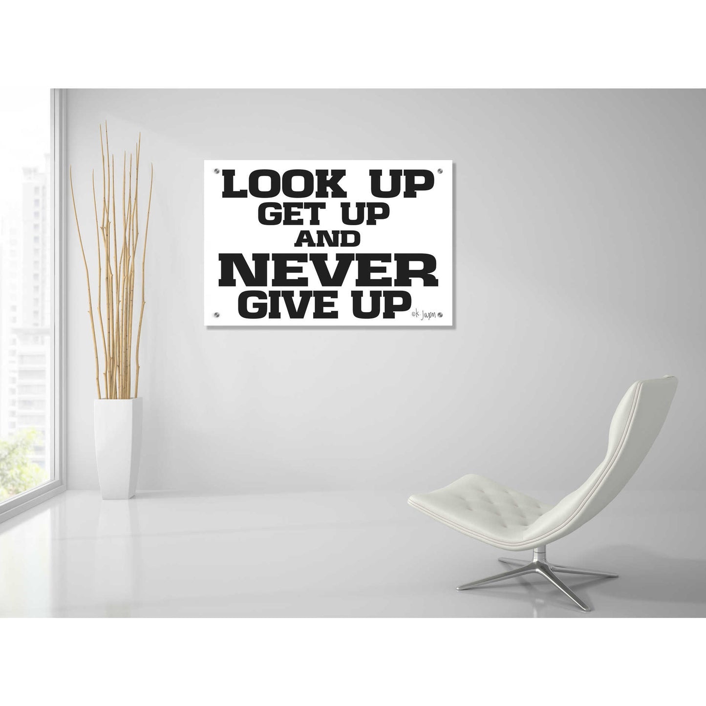 Epic Art 'Never Give Up II' by Jaxn Blvd, Acrylic Glass Wall Art,36x24