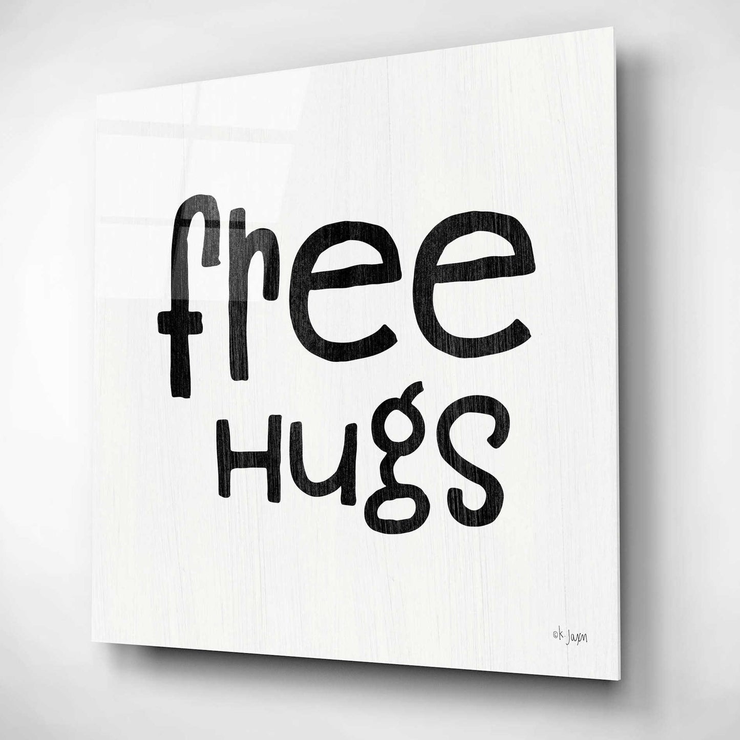 Epic Art 'Free Hugs' by Jaxn Blvd, Acrylic Glass Wall Art,12x12