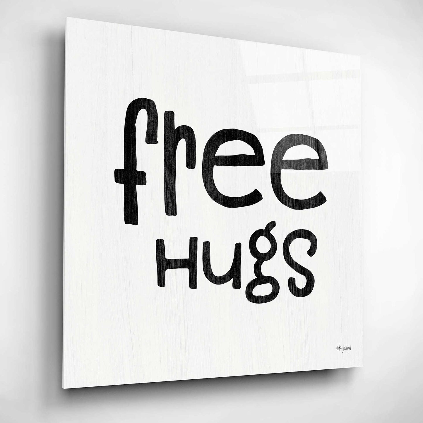 Epic Art 'Free Hugs' by Jaxn Blvd, Acrylic Glass Wall Art,12x12