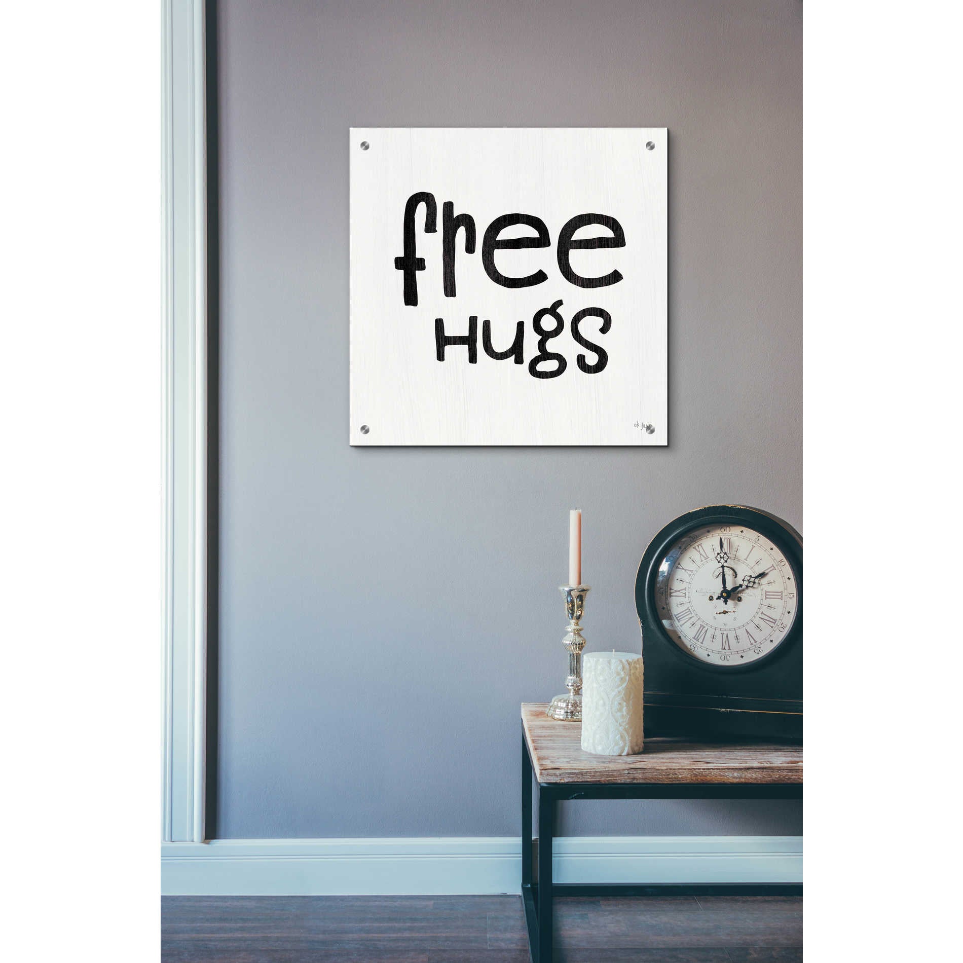 Epic Art 'Free Hugs' by Jaxn Blvd, Acrylic Glass Wall Art,24x24