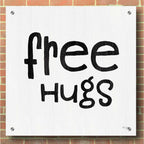 Epic Art 'Free Hugs' by Jaxn Blvd, Acrylic Glass Wall Art,36x36
