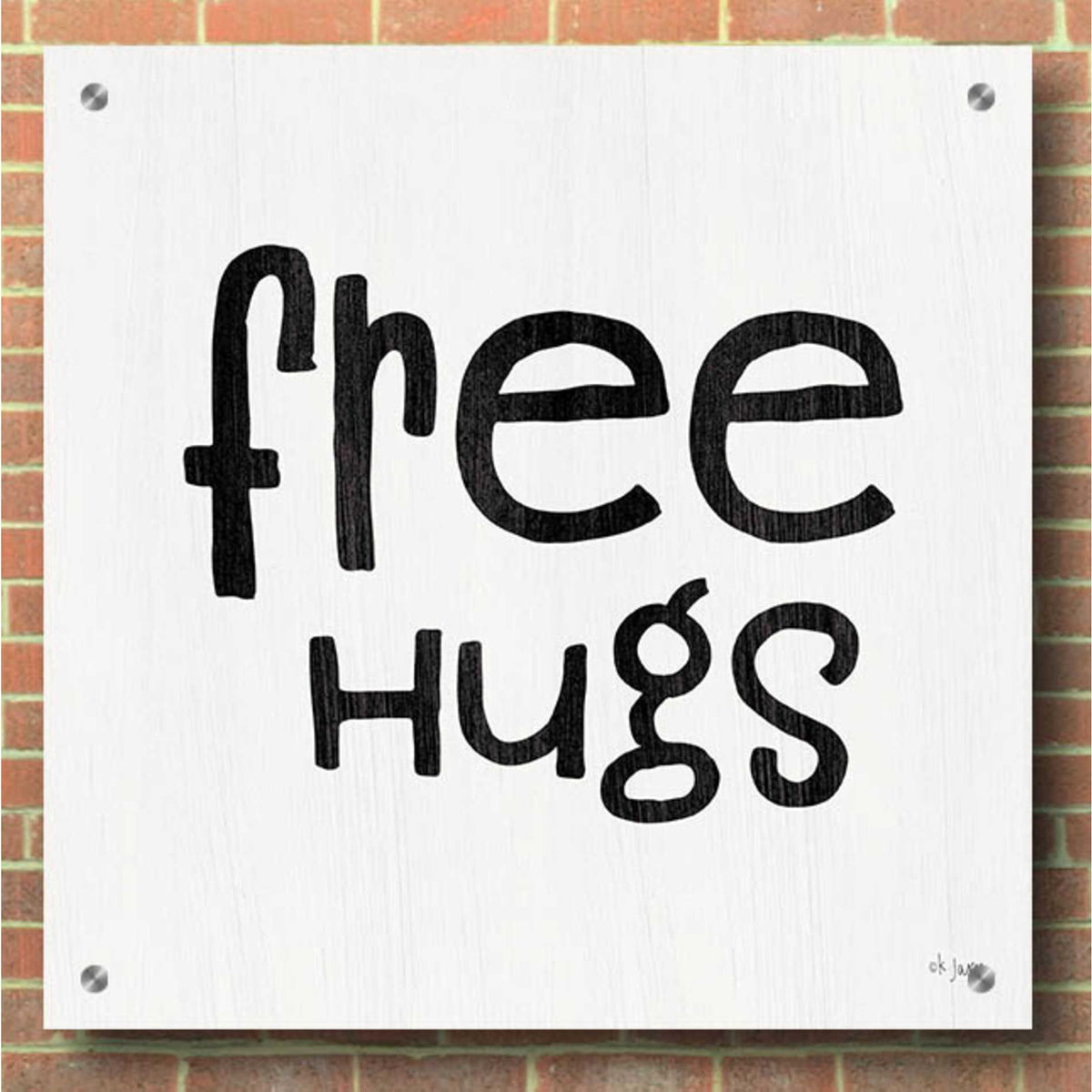 Epic Art 'Free Hugs' by Jaxn Blvd, Acrylic Glass Wall Art,36x36
