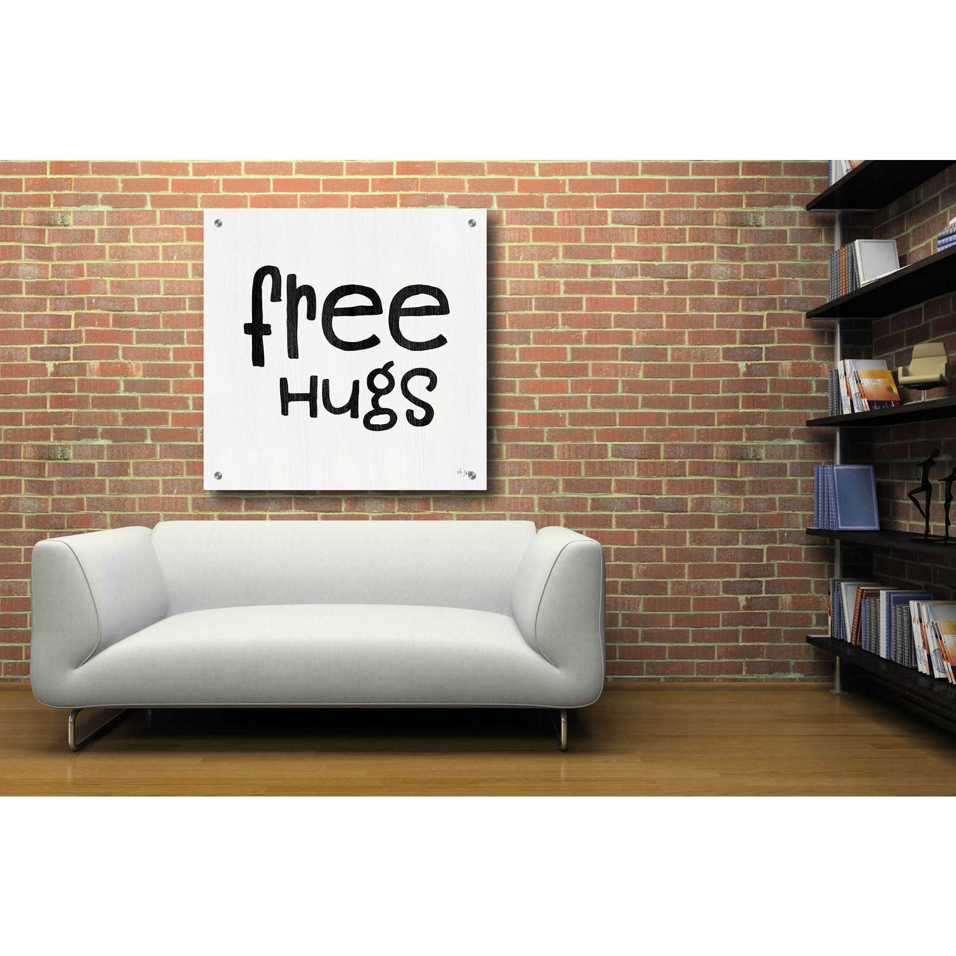 Epic Art 'Free Hugs' by Jaxn Blvd, Acrylic Glass Wall Art,36x36