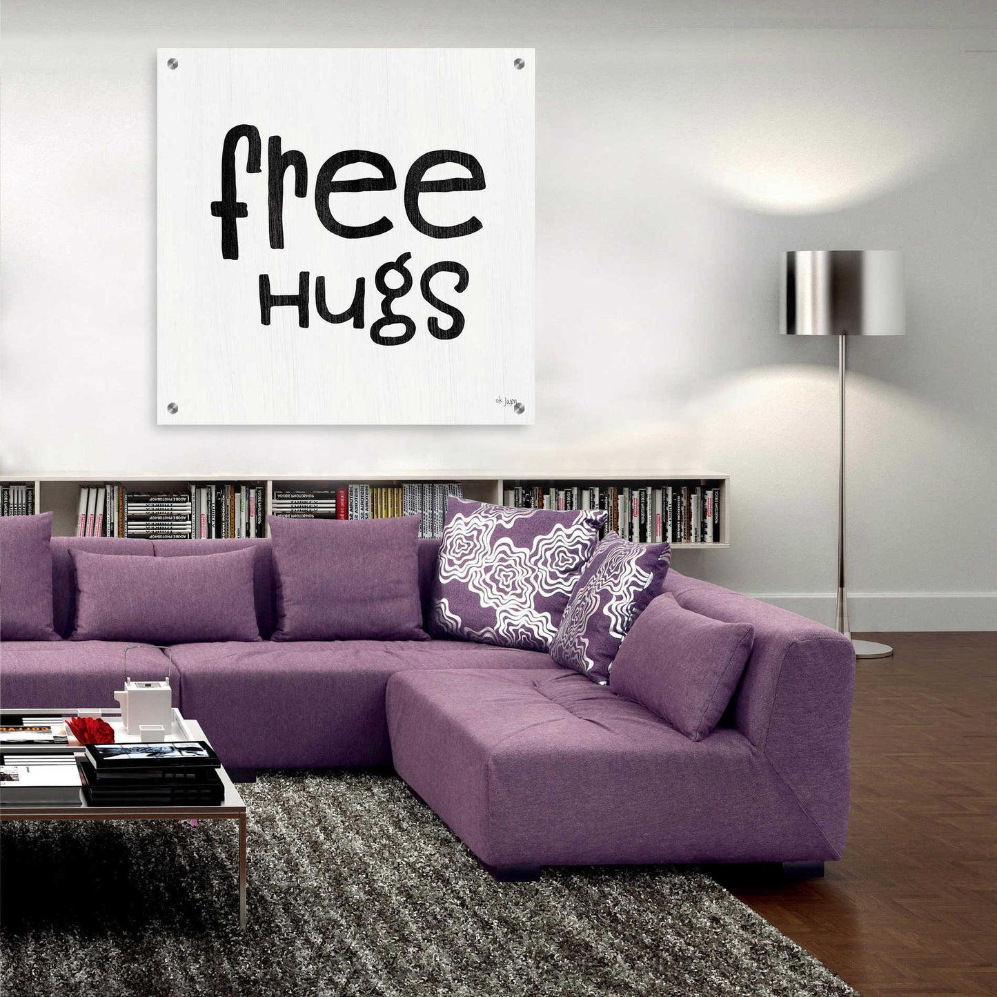 Epic Art 'Free Hugs' by Jaxn Blvd, Acrylic Glass Wall Art,36x36