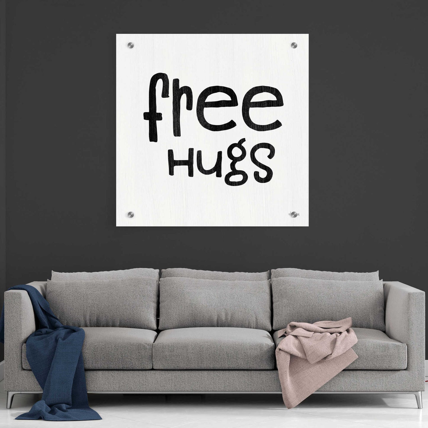 Epic Art 'Free Hugs' by Jaxn Blvd, Acrylic Glass Wall Art,36x36