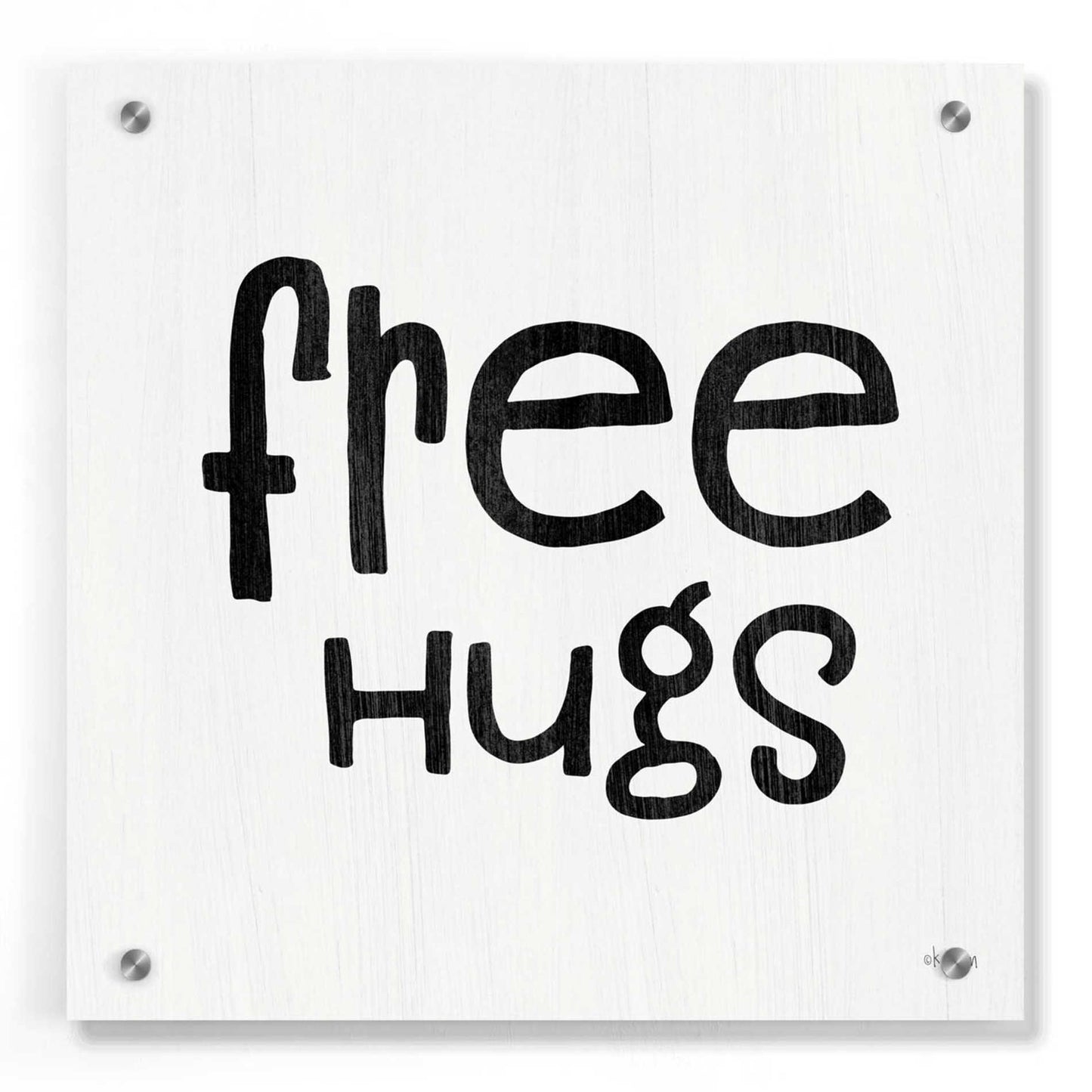 Epic Art 'Free Hugs' by Jaxn Blvd, Acrylic Glass Wall Art,36x36