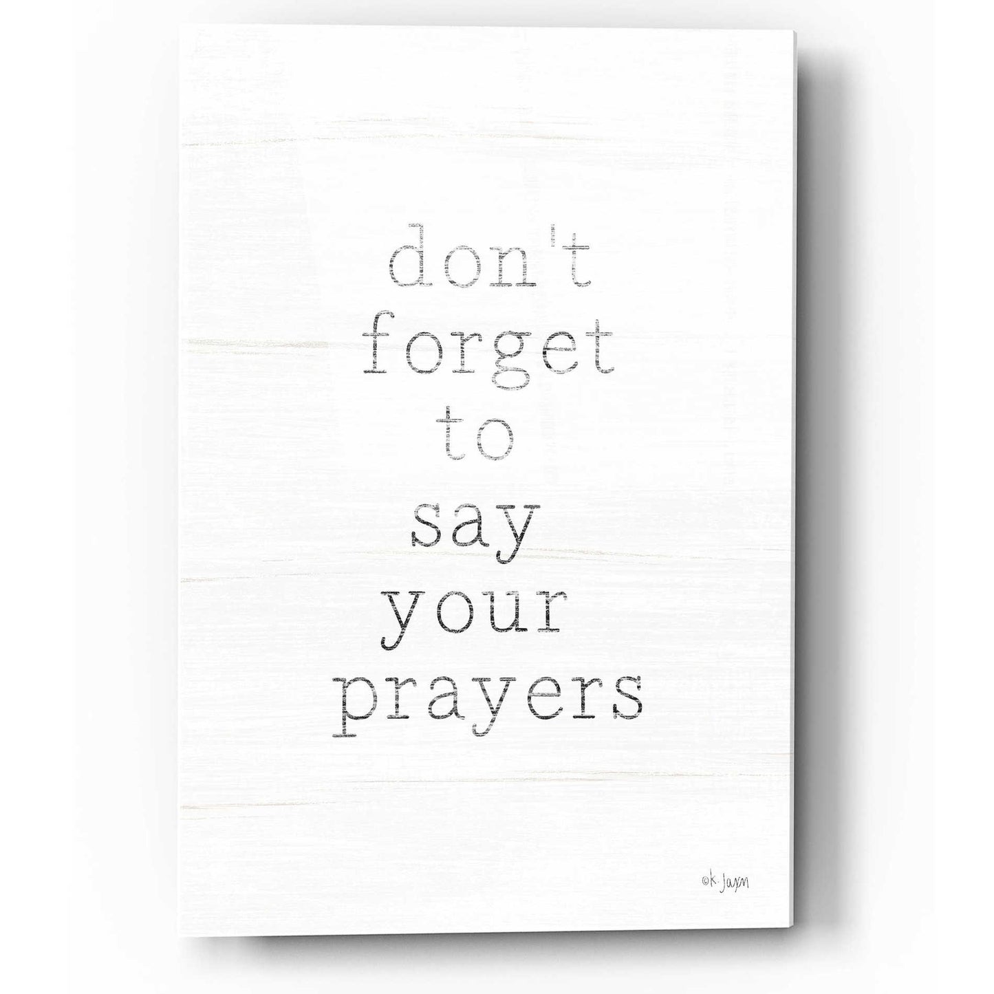 Epic Art 'Say Your Prayers' by Jaxn Blvd, Acrylic Glass Wall Art,12x16