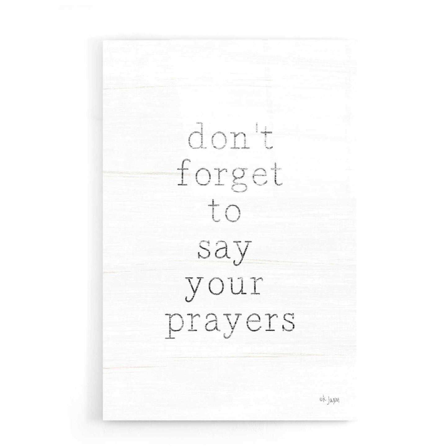 Epic Art 'Say Your Prayers' by Jaxn Blvd, Acrylic Glass Wall Art,16x24