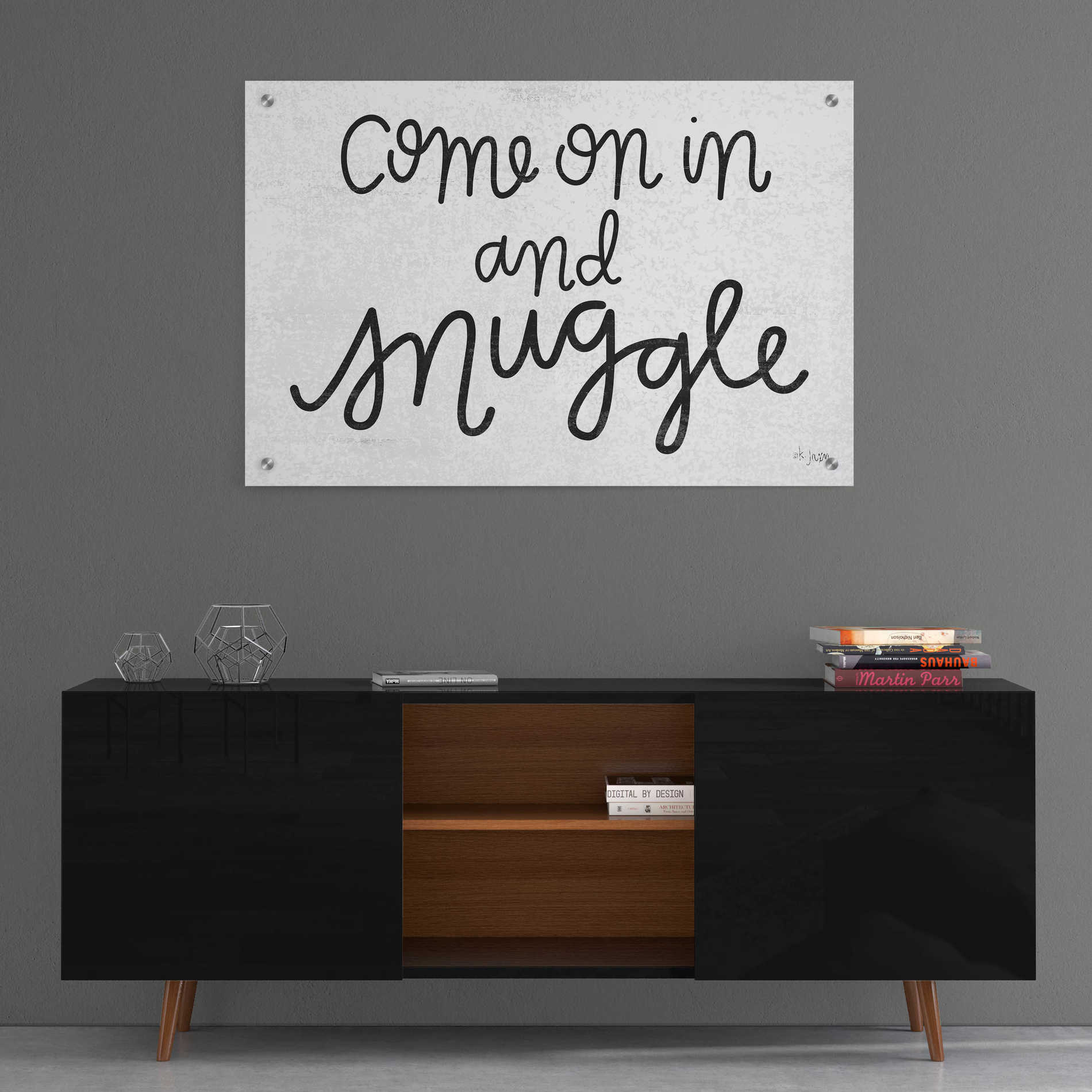 Epic Art 'Come On In and Snuggle' by Jaxn Blvd, Acrylic Glass Wall Art,36x24