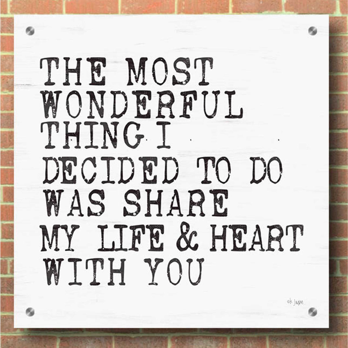 Epic Art 'The Most Wonderful Thing' by Jaxn Blvd, Acrylic Glass Wall Art,36x36