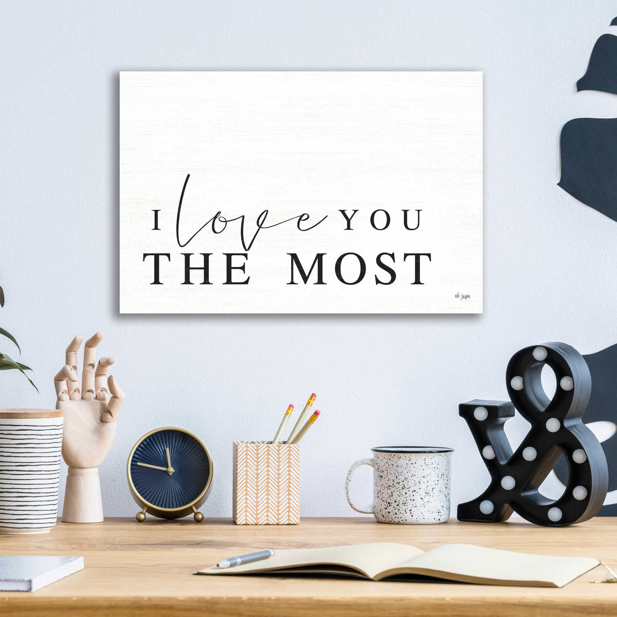 Epic Art 'I Love You the Most' by Jaxn Blvd, Acrylic Glass Wall Art,16x12