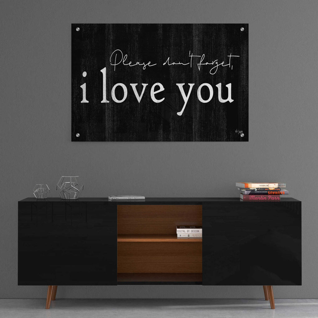 Epic Art 'Please Don't Forget' by Jaxn Blvd, Acrylic Glass Wall Art,36x24