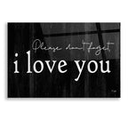 Epic Art 'Please Don't Forget' by Jaxn Blvd, Acrylic Glass Wall Art