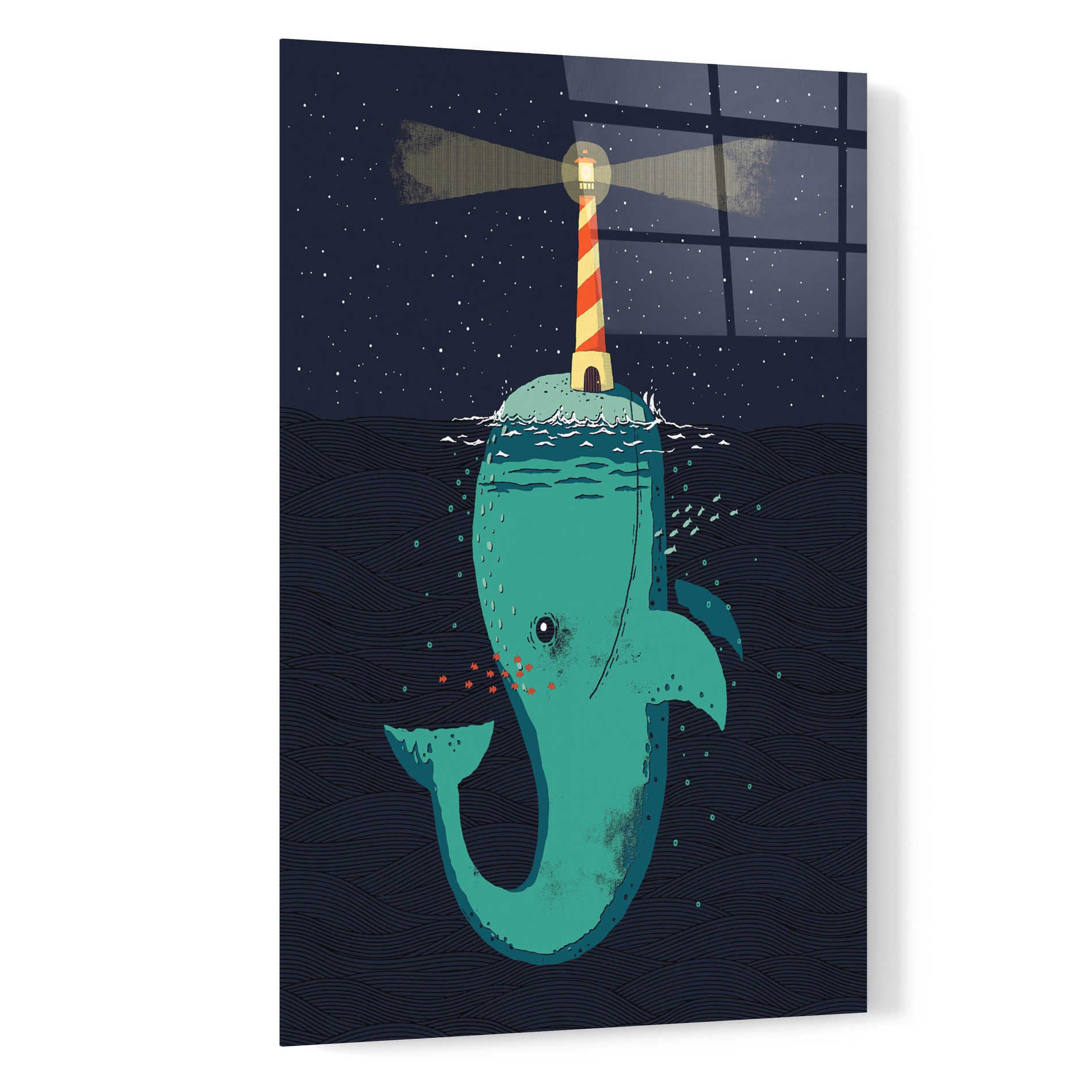 Epic Art 'King of The Narwhals' by Michael Buxton, Acrylic Glass Wall Art,16x24