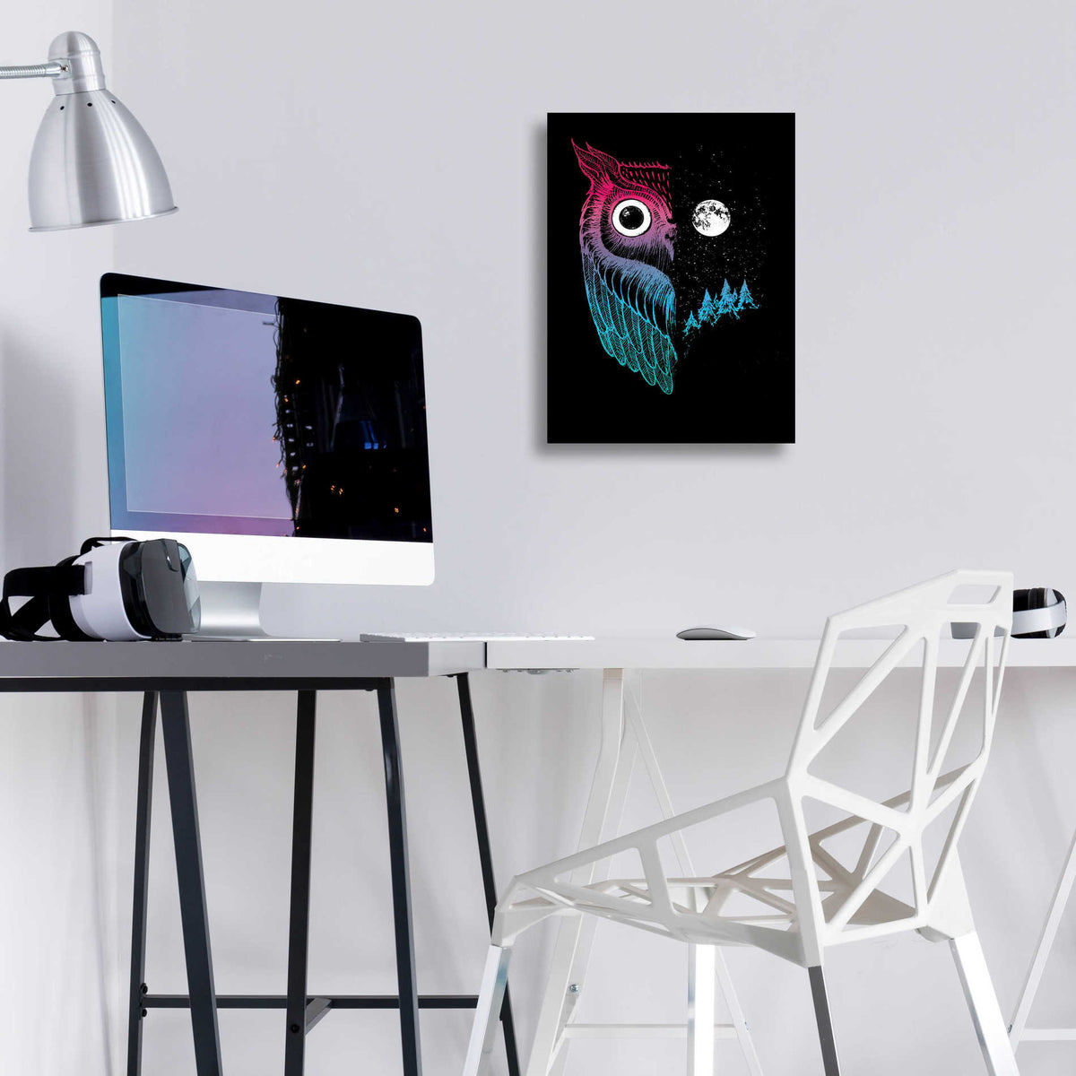 Epic Art 'Night Owl' by Michael Buxton, Acrylic Glass Wall Art,12x16
