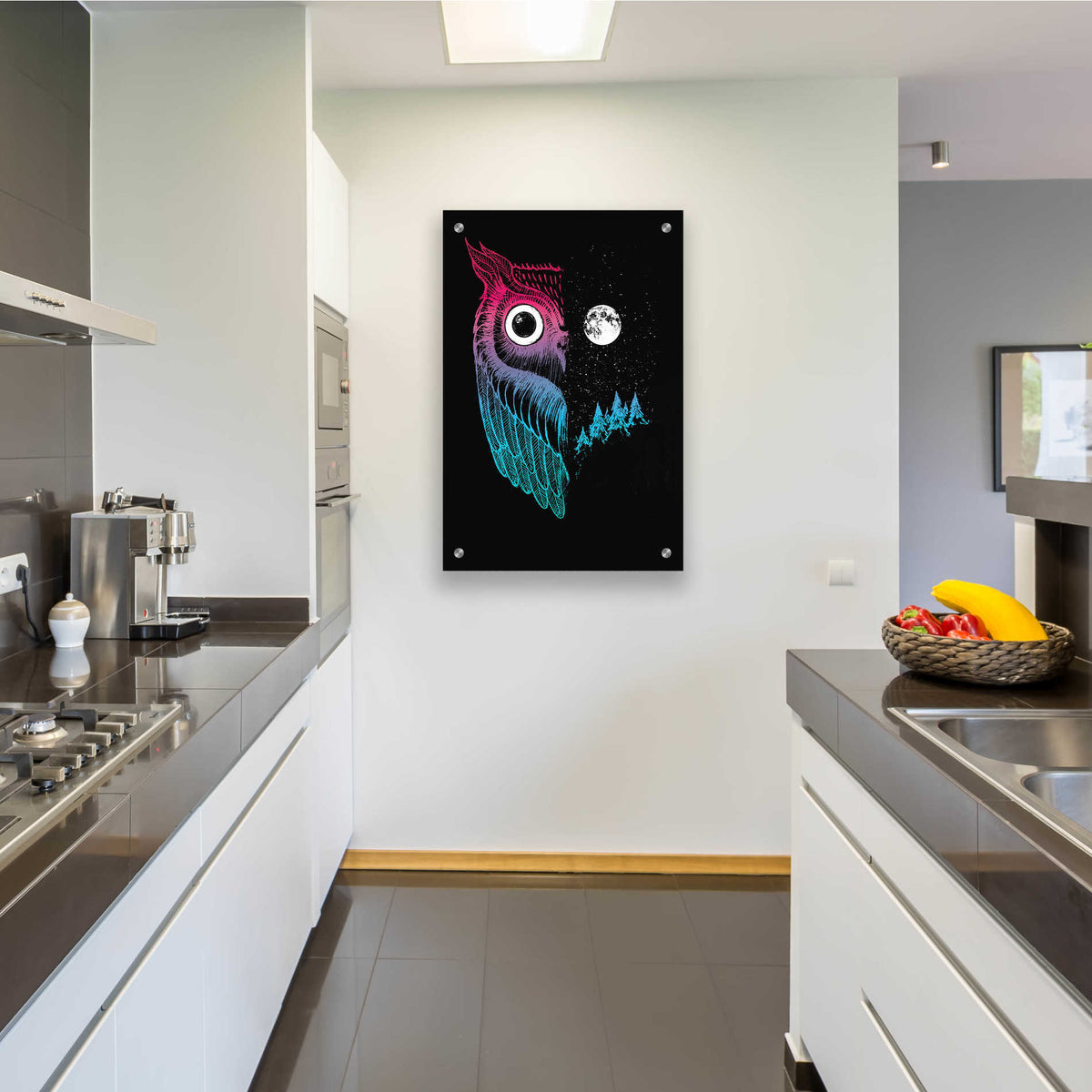 Epic Art 'Night Owl' by Michael Buxton, Acrylic Glass Wall Art,24x36